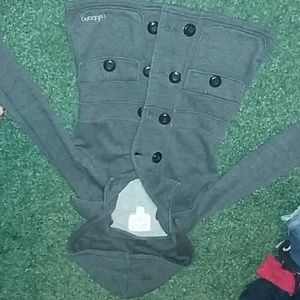 Small grey billabong button up hoodie